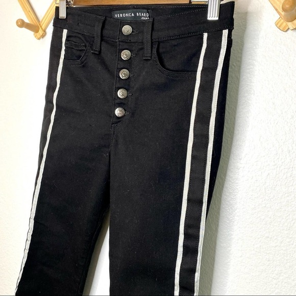 Veronica Beard Carolyn 10" Baby Boot Jeans Raven Black Size 25 - Picture 11 of 16